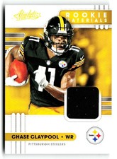 2020 Panini Absolute Absolute Rookie Materials Chase Claypool #27 RC Steelers