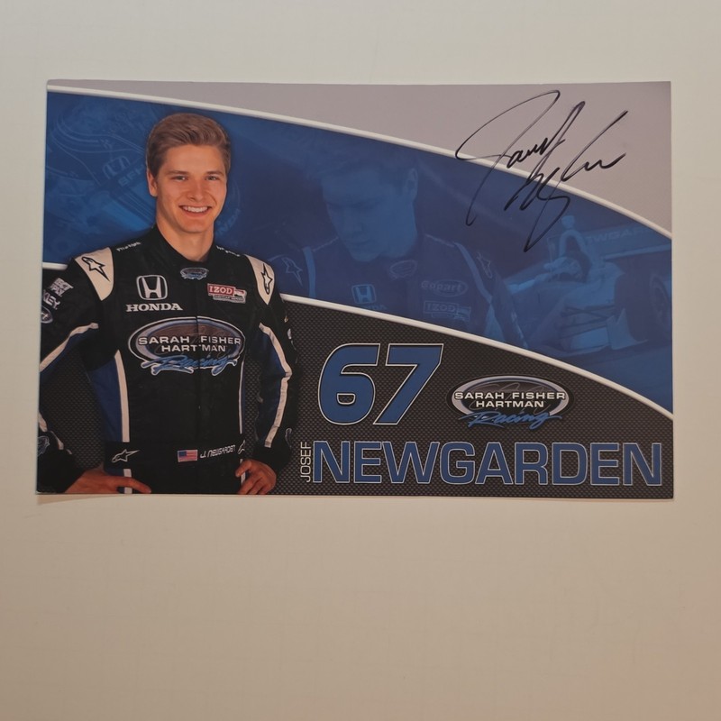 Josef Newgarden Signed Original Index Card Sarah Fisher Hartman Racing - Racing