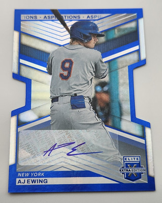 AJ Ewing 2023 Panini Elite Extra Edition Aspirations Die-Cut Auto /91 #93