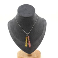A Bijoux Collier 5 Perlen Opal Gelb Aus Australien + 5 Pe