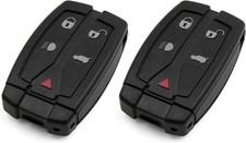 2pcs 5 Buttons Uncut Insert Key Fob Keyless Entry Remote Control Key Case Shell