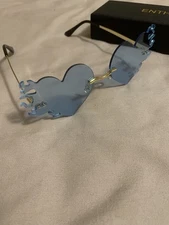 ENTHYI Flaming Heart Party Rimless Design Sunglasses For Men/Women Original Box!