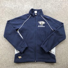 Nashville Predators Jacket Mens Small Navy NHL Hockey Fleece Full Zip Reebok