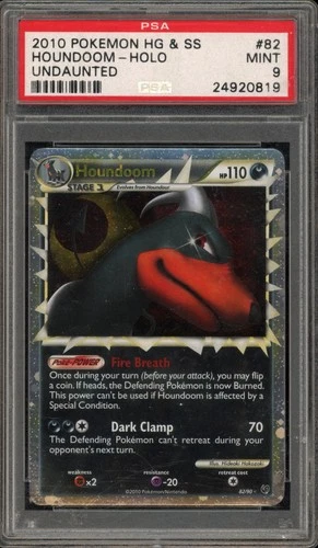 Pokemon Houndoom Prime Undaunted Holo Ultra Rare #82 PSA 9 Mint