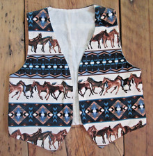 Handmade Horse Vest Kids Medium 10 Western Country Aztec Needs to be Finished 
