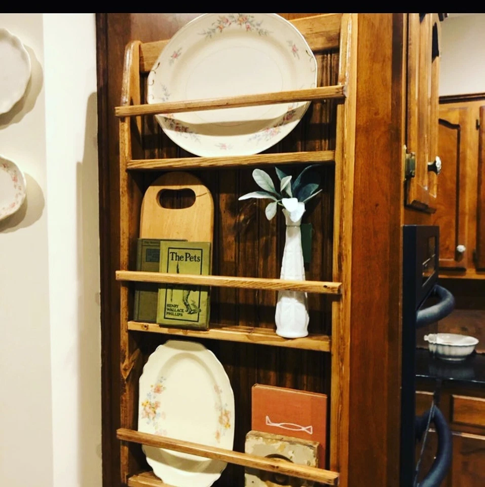 Estantería para colgar en la pared para niños, estante para platos y platos, estante para platos colgantes Foto 2 de 4