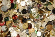 Lot of 30 Men WATCH DIALS Vintage  Steampunk Art / parts 