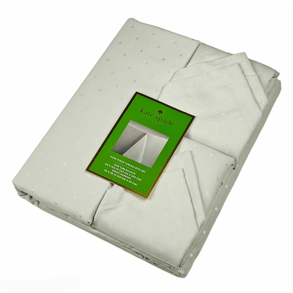 Kate Spade New York, 9 Pc - Larabee Dot Napkin Tablecloth Set (Choose Color) - Image 3 of 4