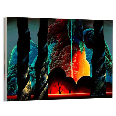 Magic Forest Contemporary Poster or Canvas Wall Art Home Decor Print