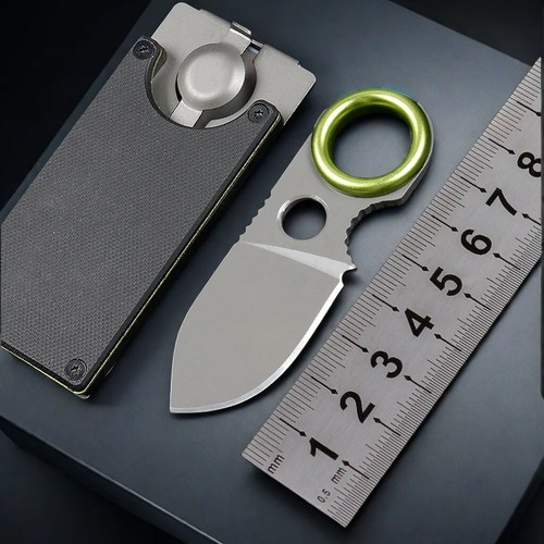 Portable Pocket Knife EDC GDC Camping Multi-tool Fixed Blade Keychain Money Clip - Picture 6 of 6
