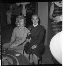 Corinne Calvet Vera Miles drinking at party Original 2.25 x 2.25 Camera Negative