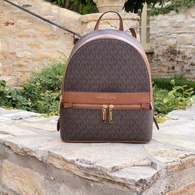 MICHAEL KORS MEDIUM KENLY SIGNATURE BACKPACK&WALLET BACK TO 