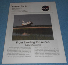 2002 NASA Facts Sheet From Landing To Launch Space Shuttle Orbiter Processing