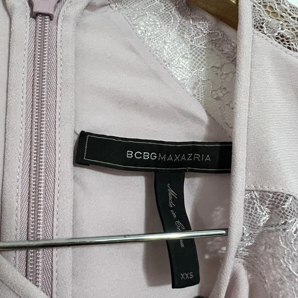 BCBGMAXAZRIA PAYTEN MANGA LARGA ENCAJE INSERCIÓN CAMBIO LMQ61E72/M713 TALLA XXS Foto 4 de 4