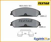 Bremsbelagsatz, Scheibenbremse Q+ Textar 2560501 FüR Dodge