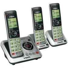 VTech VTCS6629-3 3-Handset DECT 6.0 Expandable Speakerphone w/Caller ID opened