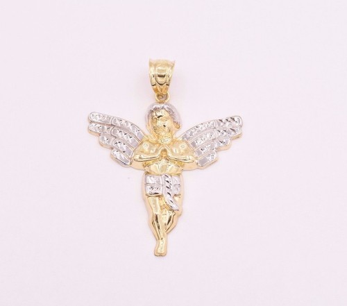Two Tone Baby Angel Pendant Charm 