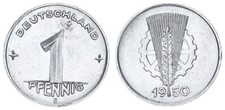 DDR 1 Pfennig 1950 E fast Stempelglanz 93586