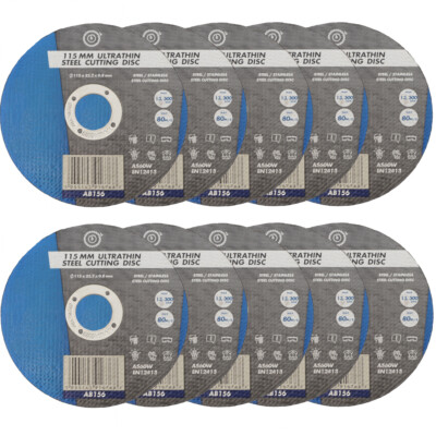 115 mm (4 1/2'') Metall Trennscheiben für Winkelschleifer ultradünn 0,8 mm (10er Pack)