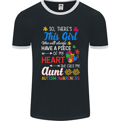 She Calls Me Aunt Autistic Autismus Tante ASD Herren Ringer T-Shirt FotL