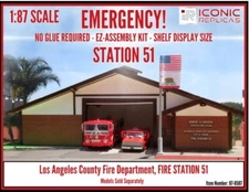 87-0587 1:87 Station 51 E-Z assembly kit Los Angeles County Fire Dept (unassemb)