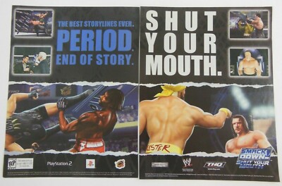 WWE Smackdown Shut Your Mouth Print Ad PROMO Art Poster 007 Nightfire James Bond