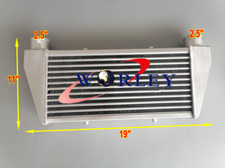 19x11x2.75 Universal Tube Fin Top Mount Fmic Intercooler 2.5 Inletoutlet 19x11x2.75 Universal Tube Fin Top Mount Fmic Intercooler 2.5 Inletoutlet