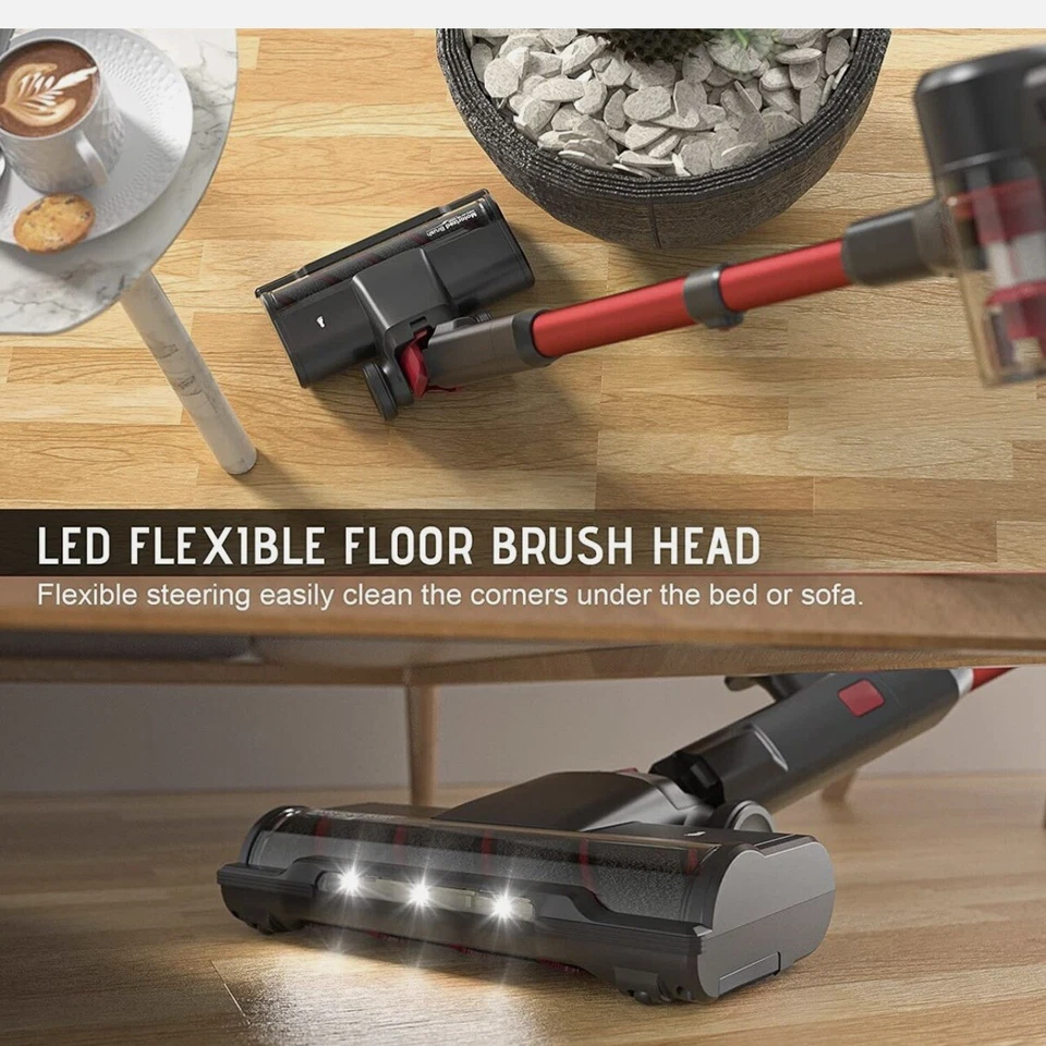 Afoddon Aspiradora con Palo con Cable, 600W 20Kpa Aspiradora con Palo Antienredos Mo Foto 4 de 4