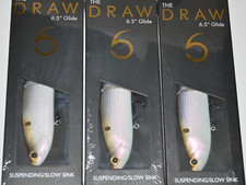 3 lures 6th sense draw 6.5" glide bait 1oz suspending slow sinking 4k shad