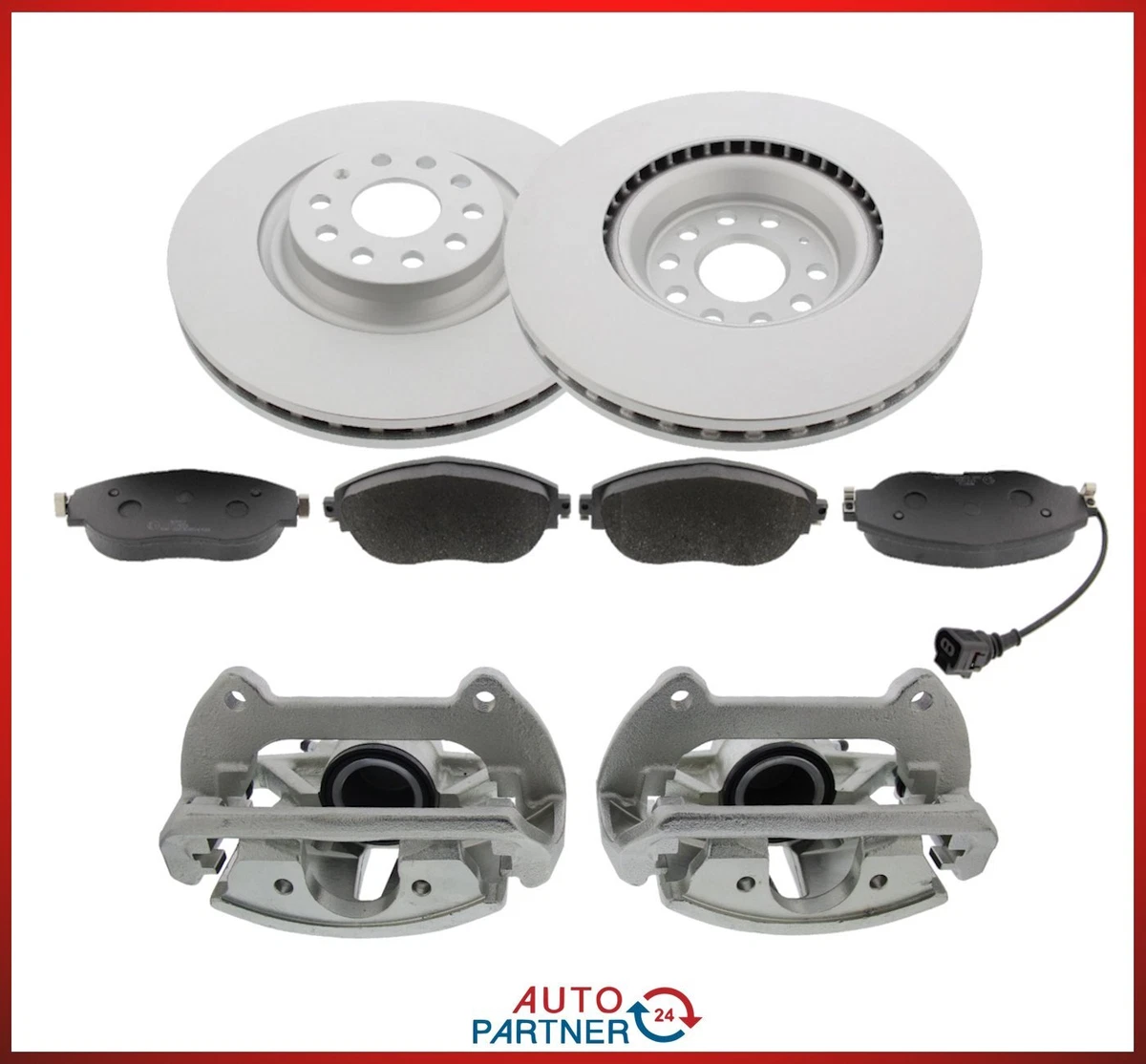 Mapco 47830 Kit Freno A Disco Anteriore Con Sensore Usura Per VW Golf, Audi A3, Touran - Diametro 288mm, ATE