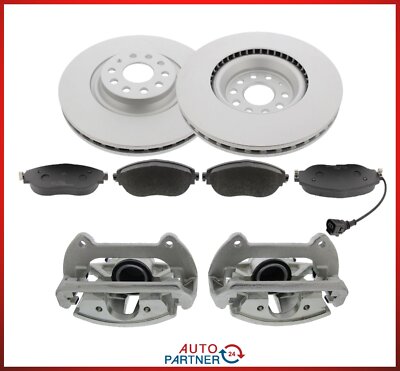 2x Bremssattel für VW Golf 7 GTI Performance 340mm Bremsscheiben Carbon Beläge