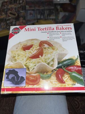 Norpro 1058 7'' Nonstick Mini Tortilla Shell Baker Taco Bowl Pan Set of 2
