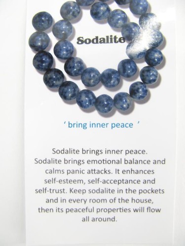 Sodalite - Halskette, echte Natursteine Heilsteine Edelsteine, Modeschmuck - Bild 8 von 8