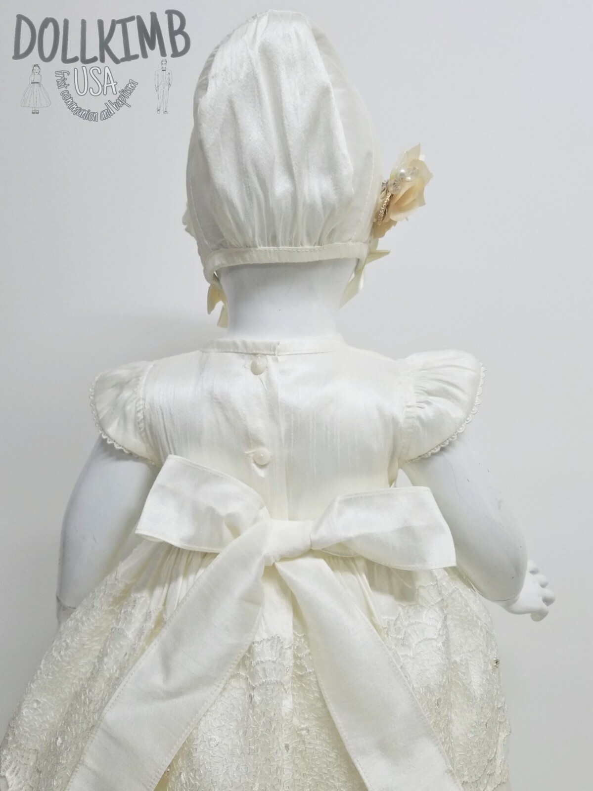 Completo Pagliaccetto Battesimo Per Bambino – 5 Pezzi Con Cappello – Bianco O Beige