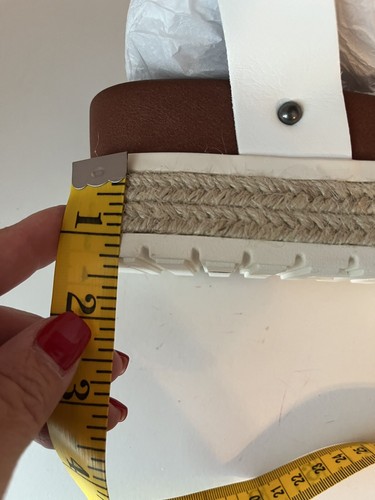 Stitch Fix Mia Faustina Plateau-Keilabsatz mit Seil umwickelt Größe 8, weiß NEU Slipper - Bild 12 von 12