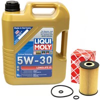 MotoröL Set 5W-30 5 Liter + ÖLfilter 36634 FüR Audi A3 A4 Seat Skoda Vw Passat