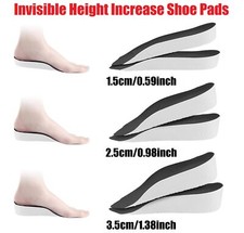 Comfort Boost Height Increase Insoles with Arch Support Invisible Heel Lift Pads