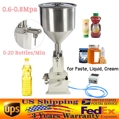 Pneumatic Filling Machine 5-50ml Cosmetic Shampoo Paste Liquid Oil Bottle Filler