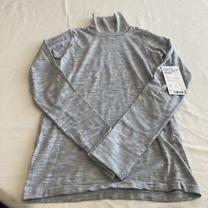 ATHLETA Foresthill Ascent Heather Turtleneck Top S SMALL GreyWool Shirt NWT