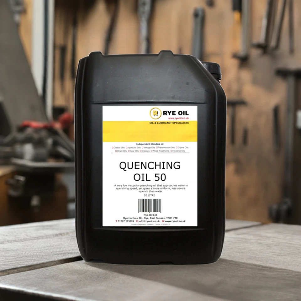 RYE OIL LTD QUENCHING OIL 50 HARDENING 20L LITRE - 1095 and Silver Steel (1.2210)
