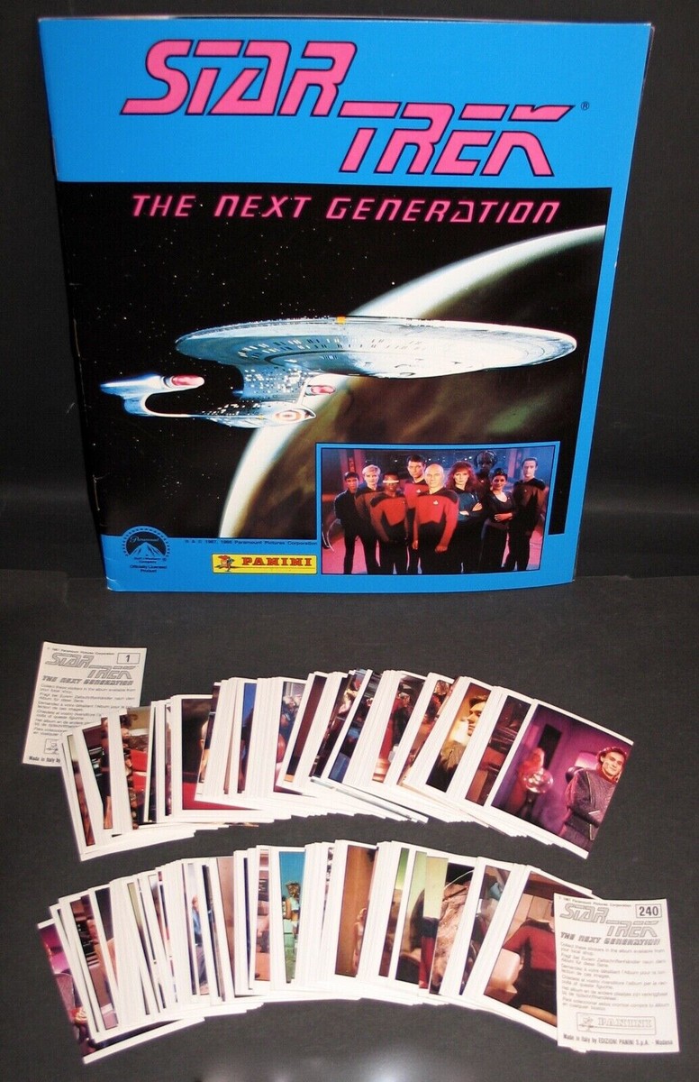 1989 Star Trek: Next Generation Panini Album & Complete 240