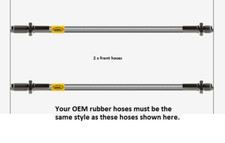 FRONT HEL Braided Brake Lines Hoses For Jaguar XKR All Engines 98-06