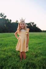 Janie and Jack Girls 8 Mustard Yellow Ruffle Dress