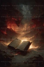 NECRONOMICON ART PRINT, Gothic Fantasy Wall Decor, Cthulhu Book Lovecraft Poster