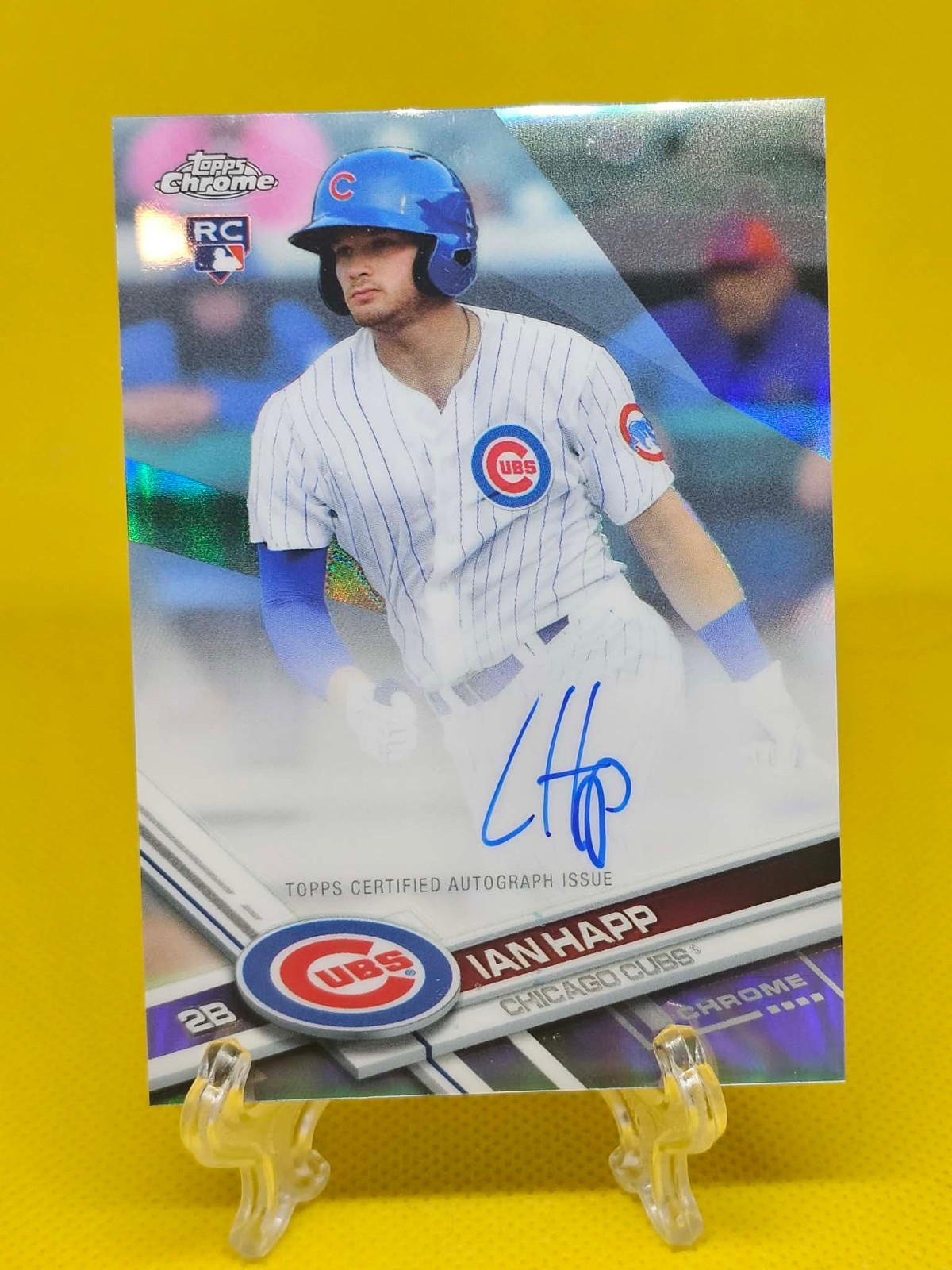 2017 Topps Chrome - Rookie Autographs Ian Happ #RA-IH Refractor /499 (AU, RC)