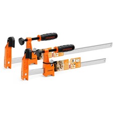 2-Piece Steel Bar Clamp Set, Light Duty F-Clamp, 8-inch 12-inch