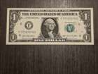 2021 $1 fancy serial number F77707070E binary with 5 of kind 7s UNC — photo 1