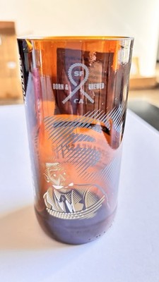 Speakeasy Black Hand Chocolate Milk Stout Cut Bottle Beer Glass Bar Limited Edit