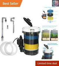 105GPH Canister Filter, External Aquarium Filter Ultra-Quiet Water Circulatio...