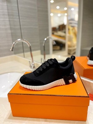Hermès Bouncing Sneaker Herren Damen schwarz weiße Sohle Luxusschuhe EU 36-45